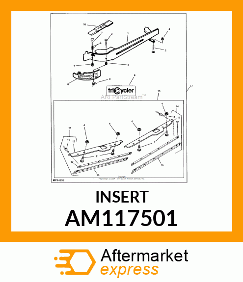 INSERT, INSERT, WELDED MULCHING 48 AM117501