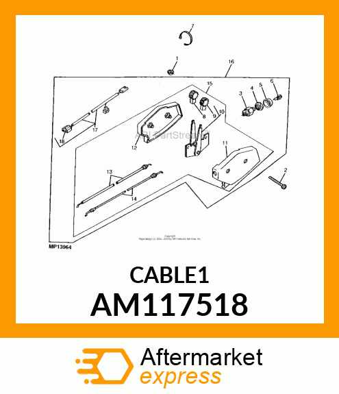 CABLE, THROTTLE AM117518