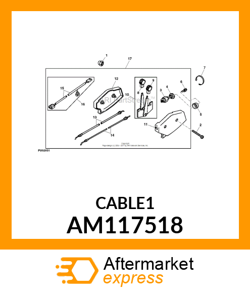 CABLE, THROTTLE AM117518