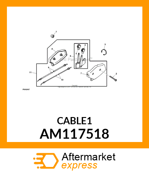 CABLE, THROTTLE AM117518