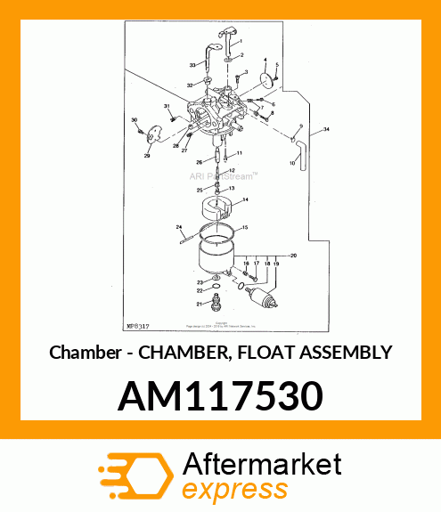 Chamber - CHAMBER, FLOAT ASSEMBLY AM117530