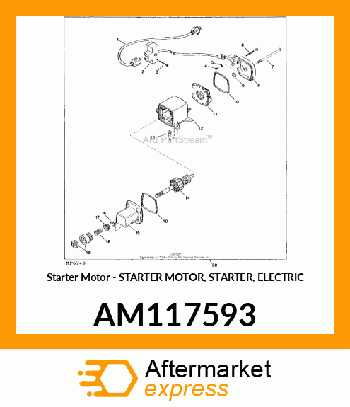 Starter Motor AM117593