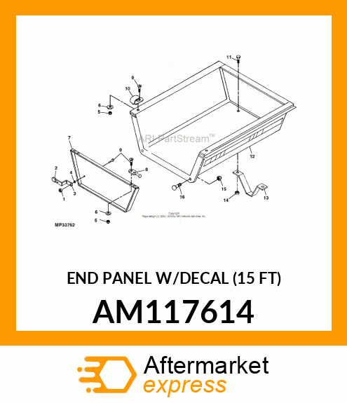 END PANEL W/DECAL (15 FT) AM117614