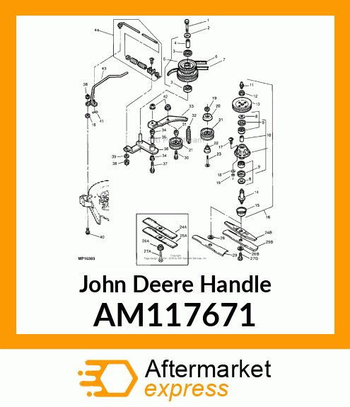 HANDLE, WELDED TENSIONER AM117671