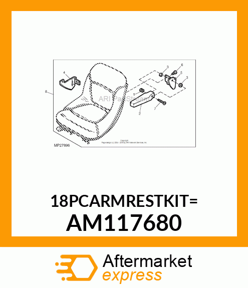 KIT, ARM REST AM117680