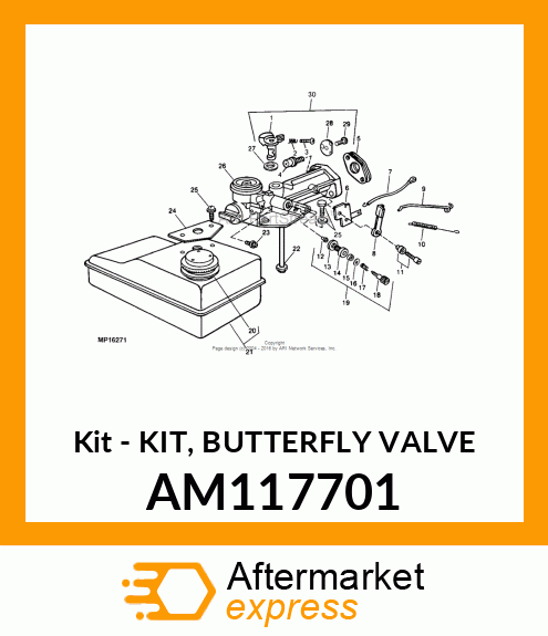 Kit - KIT, BUTTERFLY VALVE AM117701