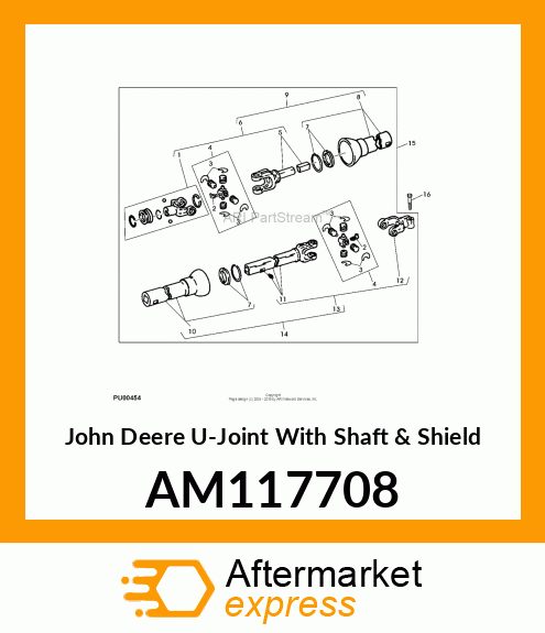 U-Joint With Shaft & Shield AM117708