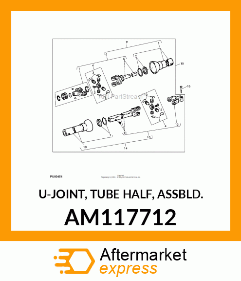 U-Joint With Shaft & Shield AM117712