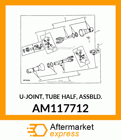 U-Joint With Shaft & Shield AM117712