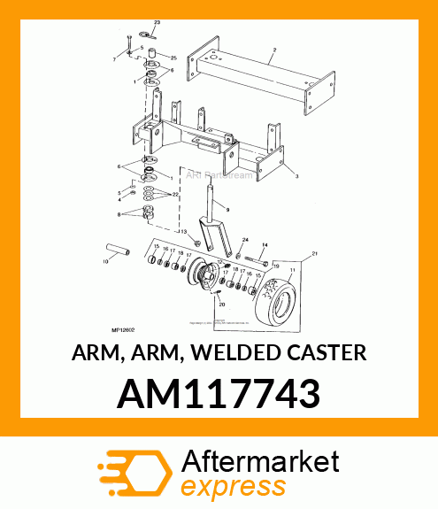 ARM, ARM, WELDED CASTER AM117743