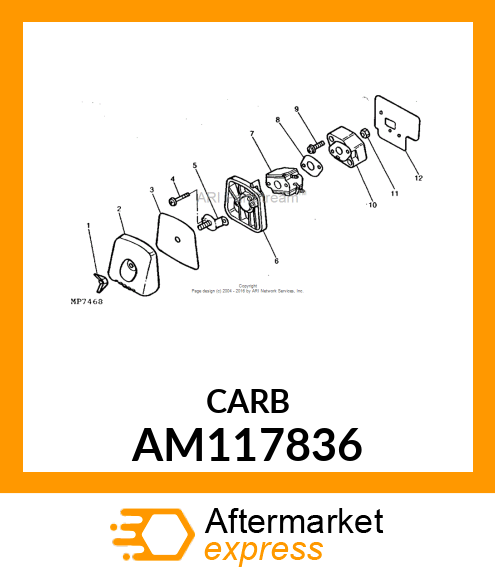 Carburetor - CARBURETOR ASSEMBLY- ZAMA C1U-K26 AM117836