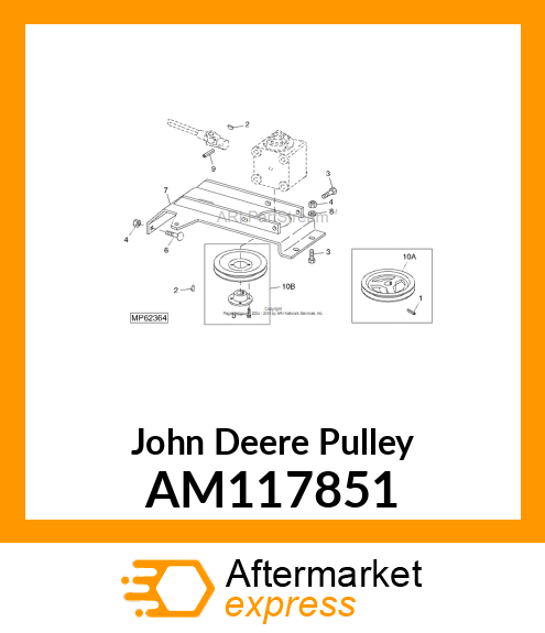 PULLEY, SERVICE SHEAVE COMPLETE AM117851