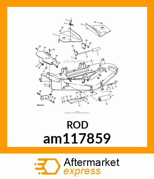 BRKT,WLD REAR ROLL(AM117859PT) am117859