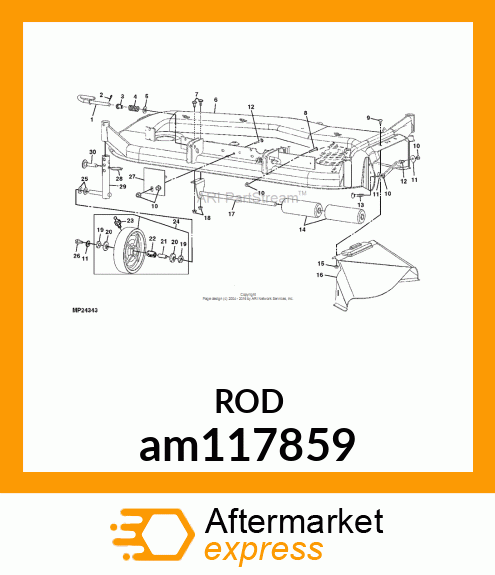 BRKT,WLD REAR ROLL(AM117859PT) am117859