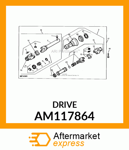 Universal Driveshaft AM117864