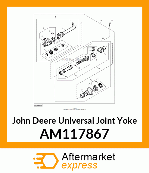 YOKE amp; SPRING LOCK ASSEMBLY AM117867