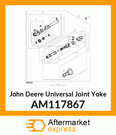 YOKE amp; SPRING LOCK ASSEMBLY AM117867