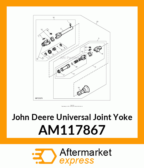 YOKE amp; SPRING LOCK ASSEMBLY AM117867