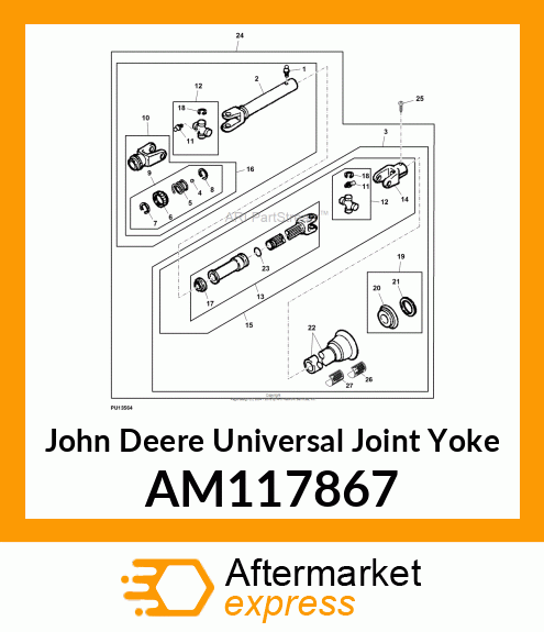 YOKE amp; SPRING LOCK ASSEMBLY AM117867