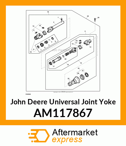 YOKE amp; SPRING LOCK ASSEMBLY AM117867