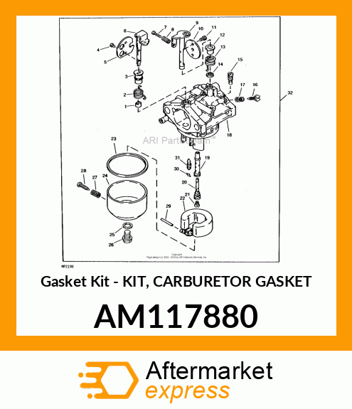 Gasket Kit - KIT, CARBURETOR GASKET AM117880