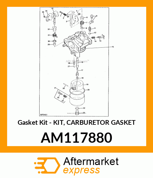 Gasket Kit - KIT, CARBURETOR GASKET AM117880