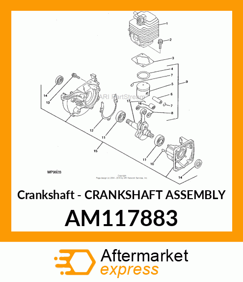 Crankshaft - CRANKSHAFT ASSEMBLY AM117883