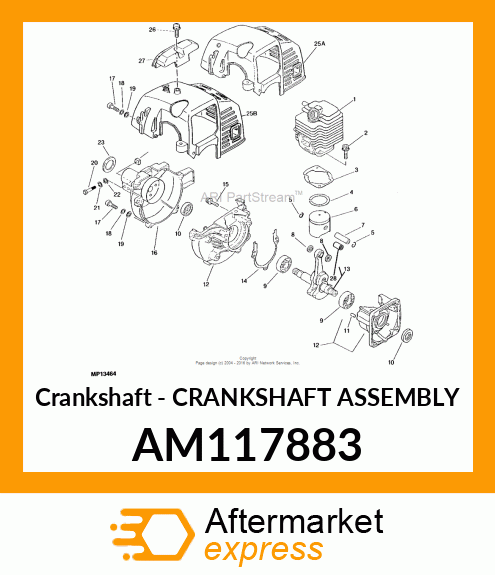 Crankshaft - CRANKSHAFT ASSEMBLY AM117883