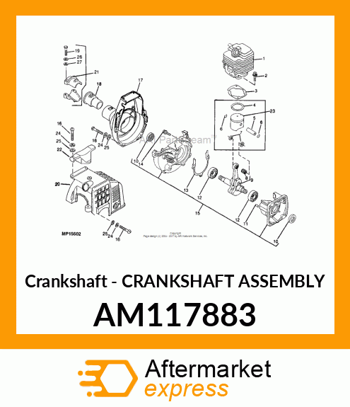 Crankshaft - CRANKSHAFT ASSEMBLY AM117883