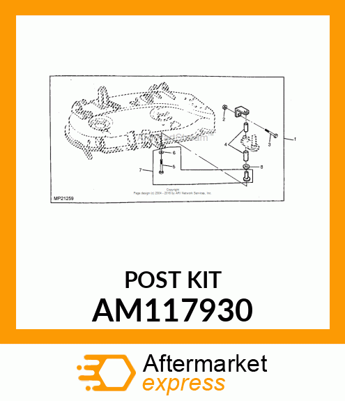 Post Bolt On Pivot AM117930