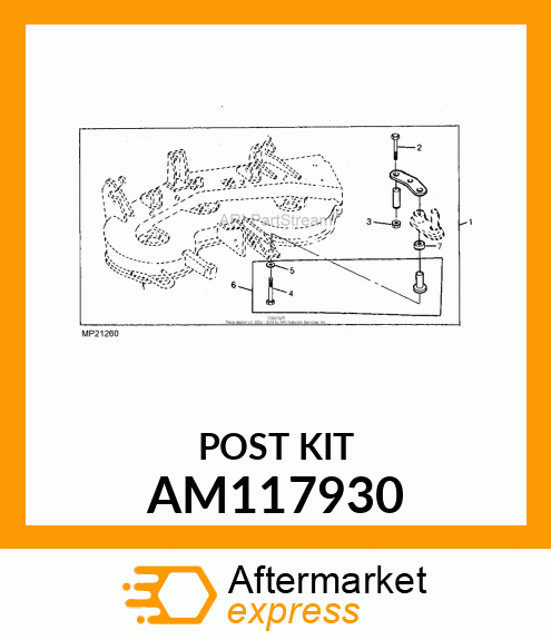 Post Bolt On Pivot AM117930