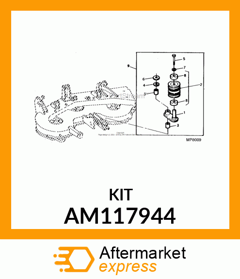 Kit - KIT, 48" DECK 3-SHEAVE JACKSHEAVE AM117944