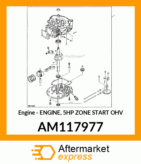 Engine - ENGINE, 5HP ZONE START OHV AM117977