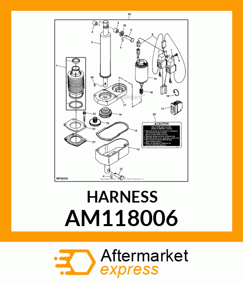 HARNESS, LIFT RELAYS WIRING AM118006