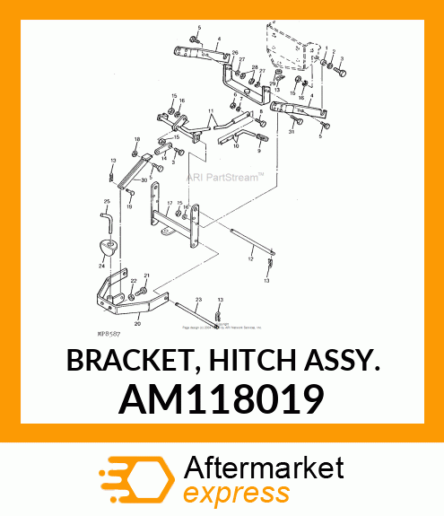 BRACKET, HITCH ASSY. AM118019