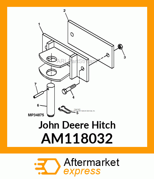 HITCH, HITCH, WELDED FRONT TOW AM118032