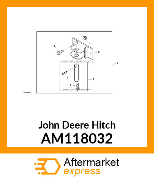 HITCH, HITCH, WELDED FRONT TOW AM118032