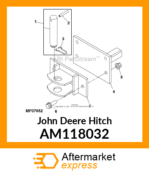 HITCH, HITCH, WELDED FRONT TOW AM118032