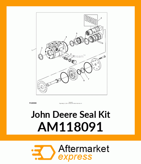 SEAL KIT, KIT, STEERING VALVE SEAL AM118091