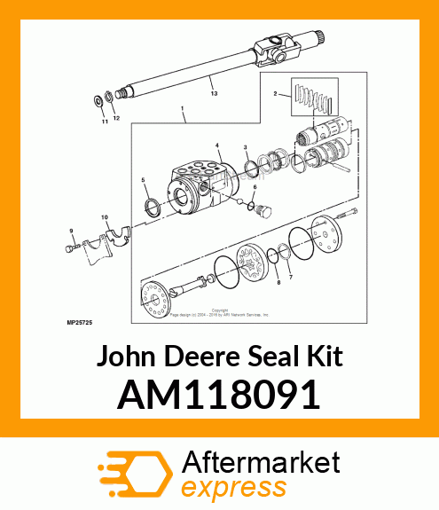 SEAL KIT, KIT, STEERING VALVE SEAL AM118091