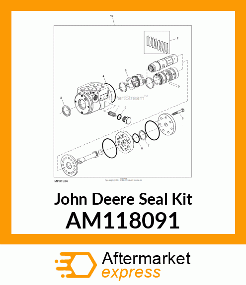 SEAL KIT, KIT, STEERING VALVE SEAL AM118091