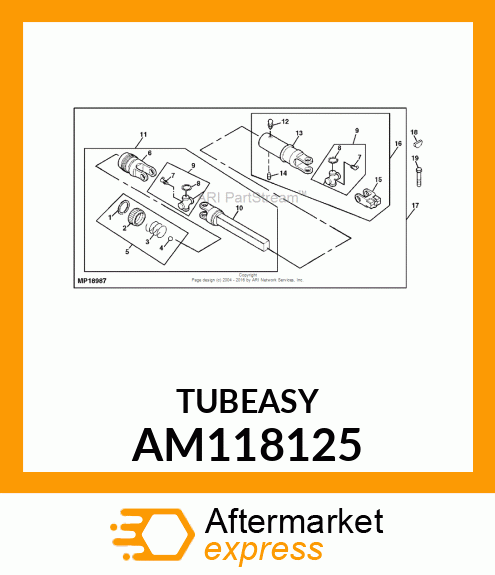 JT amp; TUBE HALF ASSY AM118125