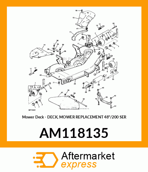 Mower Deck - DECK, MOWER REPLACEMENT 48"/200 SER AM118135