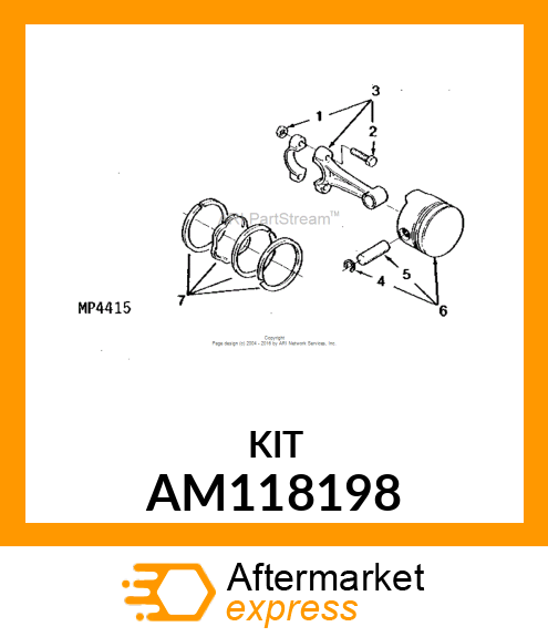 Piston Replacement Kit AM118198