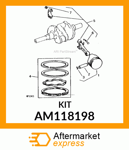 Piston Replacement Kit AM118198