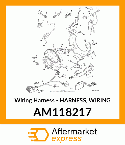Wiring Harness - HARNESS, WIRING AM118217