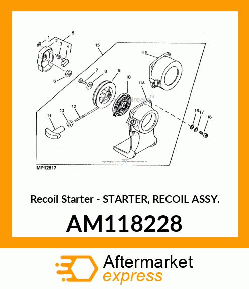 Recoil Starter - STARTER, RECOIL ASSY. AM118228