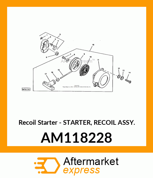 Recoil Starter - STARTER, RECOIL ASSY. AM118228