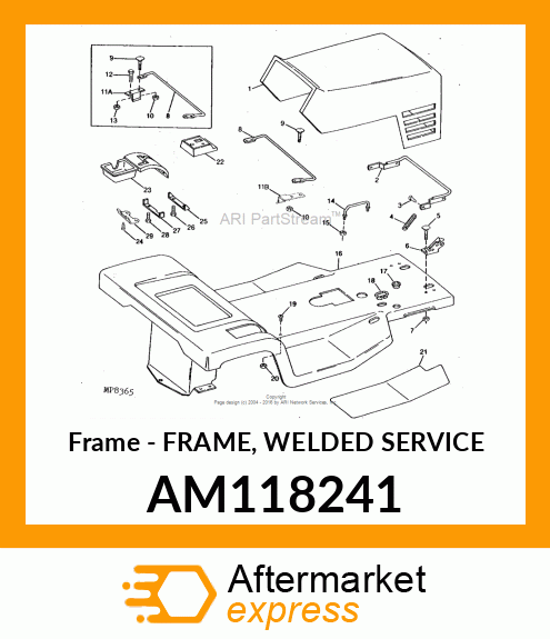 Frame - FRAME, WELDED SERVICE AM118241
