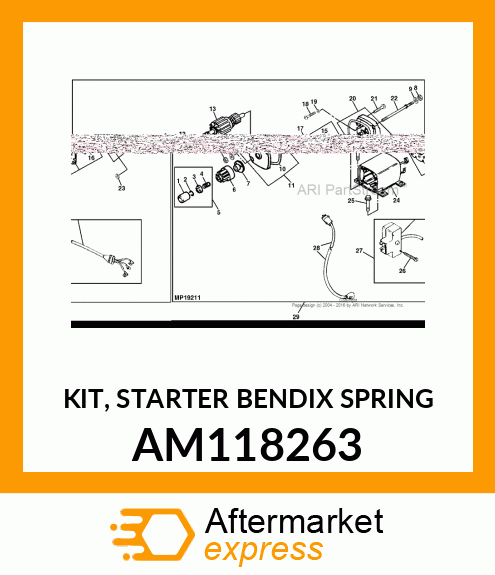 KIT, STARTER BENDIX SPRING AM118263